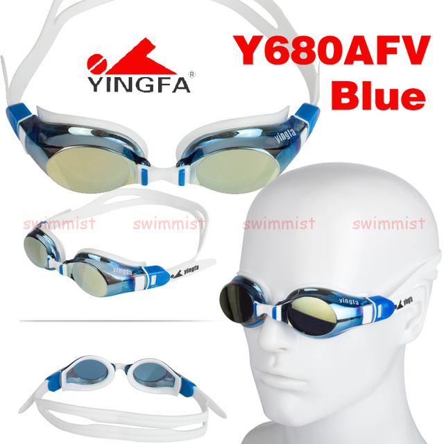 Profesjonalne okulary pływackie YINGFA Y680AFV z przeciwmgielną ochroną UV, kolor czarny niebieski pomarańczowy żółty - Wianko - 7
