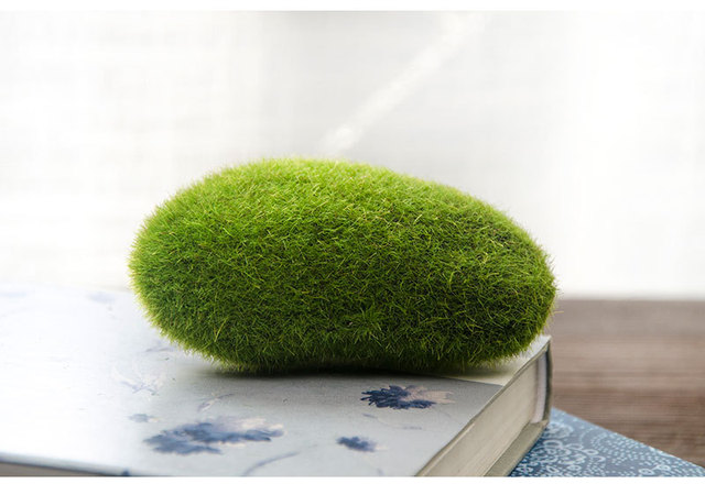 Sztuczna zielona mech piłka, fałszywy kamień - dekoracja DIY do sklepu, hotelu, biura, domu - rośliny na ścianę wystrój, sztuczne rośliny - Wianko - 8