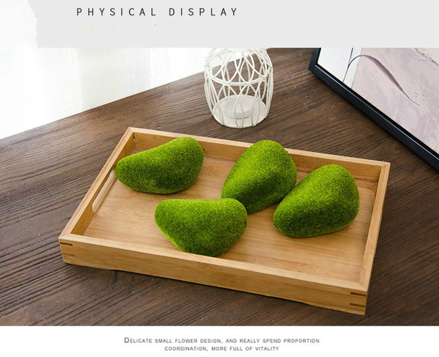 Sztuczna zielona mech piłka, fałszywy kamień - dekoracja DIY do sklepu, hotelu, biura, domu - rośliny na ścianę wystrój, sztuczne rośliny - Wianko - 2