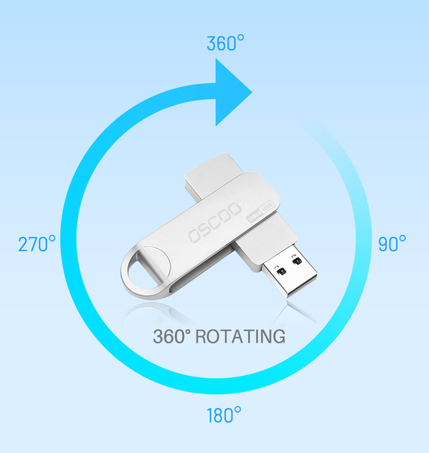 OSCOO klucz pamięci USB metalowy pióro jazdy USB 3.0 16GB/32GB/64GB - Wianko - 3