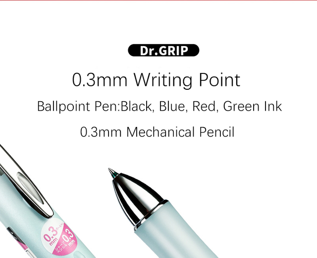 Pilot Dr.Grip 4 + 1 - Multikolorowy długopis automatyczny, 0.3mm, wielofunkcyjny, biurowy i szkolny - Wianko - 3