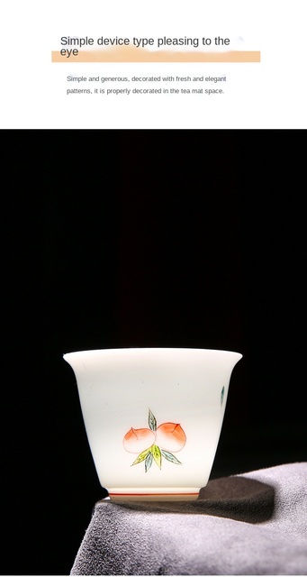 Zestaw do degustacji herbaty z białej porcelany ręcznie rysowany, długowieczny, mistrzowski puchar ceramiczny - Wianko - 6