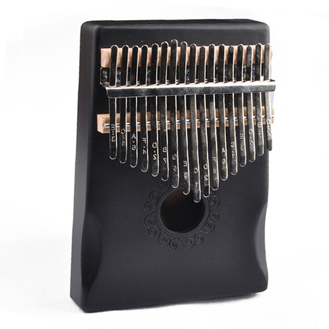 Kalimba czarny akordeon drewniany instrument muzyczny 17 klawiszy z narzędziem ochrony klawiatury - Calimba początkujący - Wianko - 2