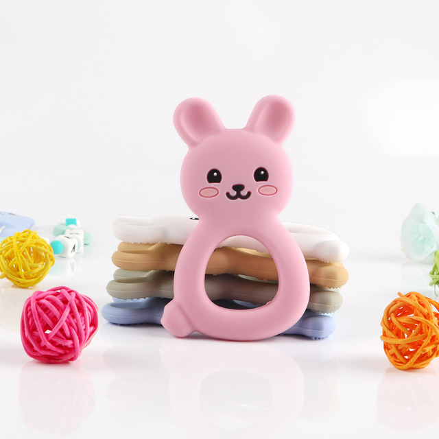 Gryzak Kovict 1szt. dla niemowląt - kreskówkowy królik z klipsem, biżuteryjny smoczek z pandentem - zabawka i akcesorium do ząbkowania - Wianko - 12