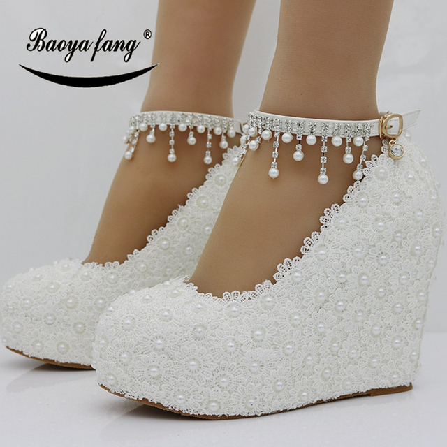 Białe buty ślubne sandały damskie z wysokim obcasem i kryształkami - Wianko - 18