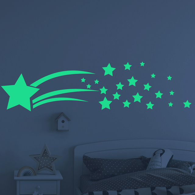 Anioł naklejka ścienne Luminous 3D dla dzieci - jednorożec, gwiazdy, księżyc, sypialnia - Wianko - 16