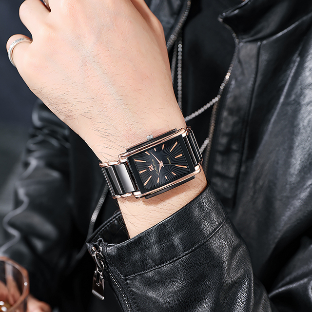 Męski zegarek kwarcowy z modnym designem, wykonany ze stali nierdzewnej, marki Top 2021 - Wianko - 10