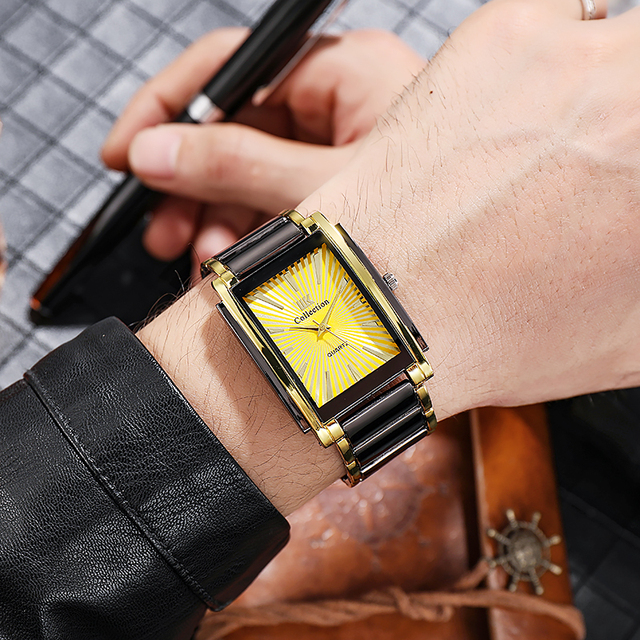 Męski zegarek kwarcowy z modnym designem, wykonany ze stali nierdzewnej, marki Top 2021 - Wianko - 9