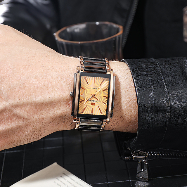 Męski zegarek kwarcowy z modnym designem, wykonany ze stali nierdzewnej, marki Top 2021 - Wianko - 8