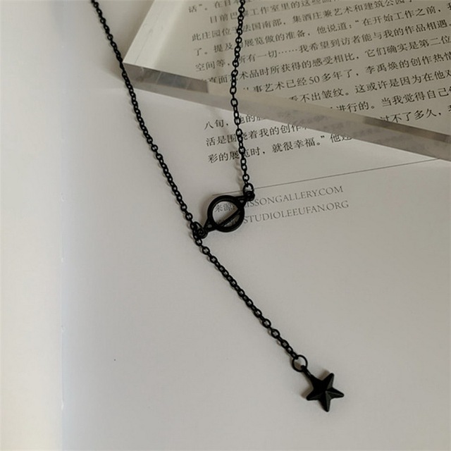 Koreański wisiorek w kształcie gwiazdy z naszyjnikiem Choker - Wianko - 5