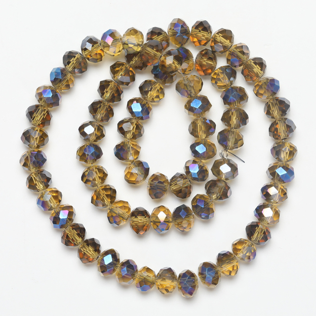 Koraliki szklane fasetowane kryształowe niebieskiego odcienia do tworzenia biżuterii DIY - Wianko - 6