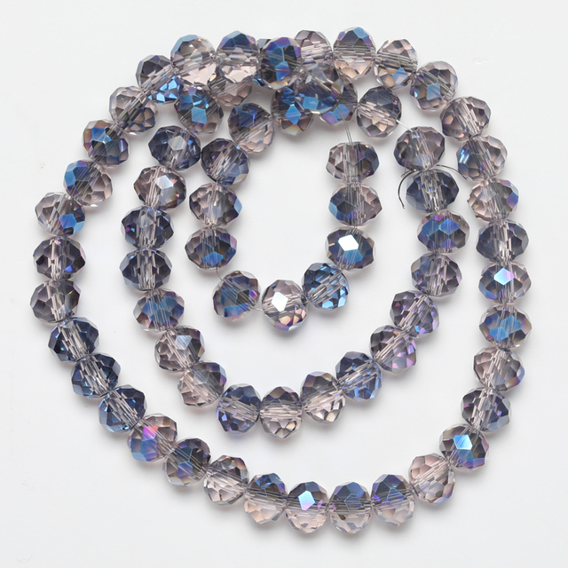 Koraliki szklane fasetowane kryształowe niebieskiego odcienia do tworzenia biżuterii DIY - Wianko - 4
