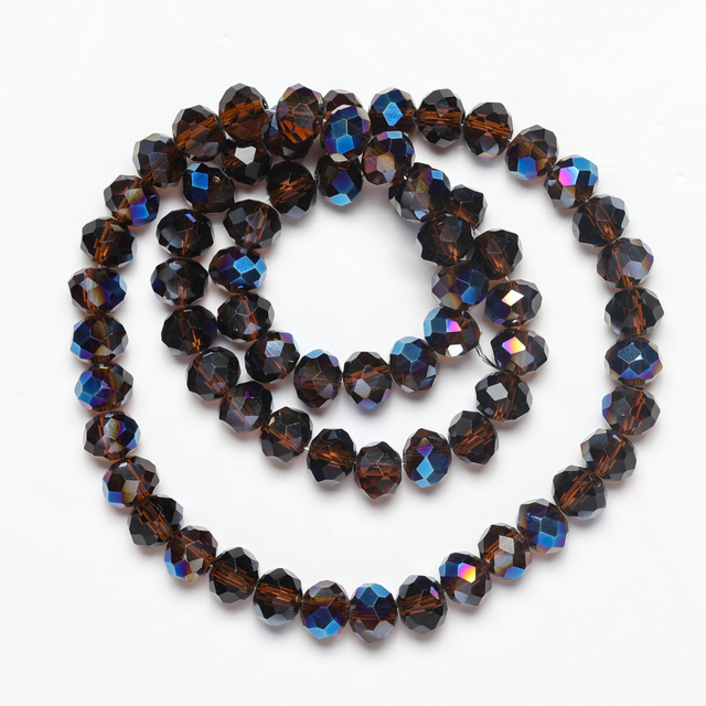 Koraliki szklane fasetowane kryształowe niebieskiego odcienia do tworzenia biżuterii DIY - Wianko - 8