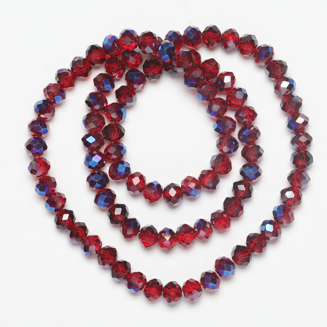 Koraliki szklane fasetowane kryształowe niebieskiego odcienia do tworzenia biżuterii DIY - Wianko - 10