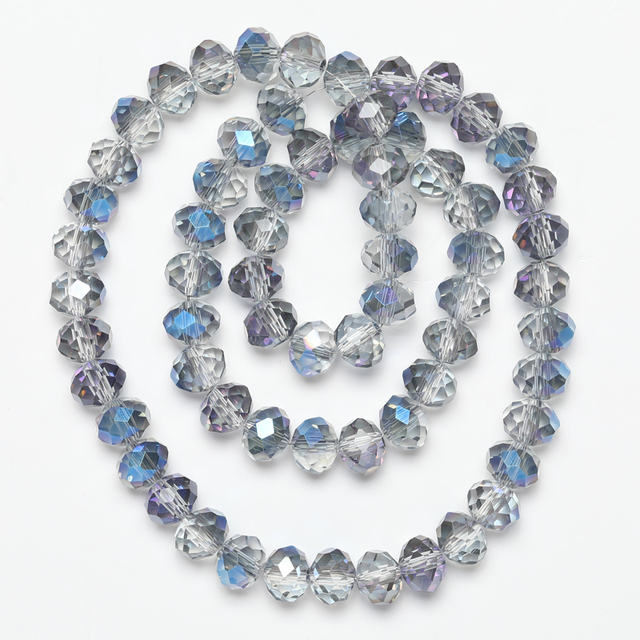Koraliki szklane fasetowane kryształowe niebieskiego odcienia do tworzenia biżuterii DIY - Wianko - 7
