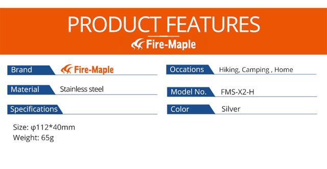 Kuchenka gazowa Maple X1 X2 X3 ze stali nierdzewnej - kompaktowy wsparcie do garnków i donic o wadze 65g, idealna do gotowania na zewnątrz - Wianko - 2