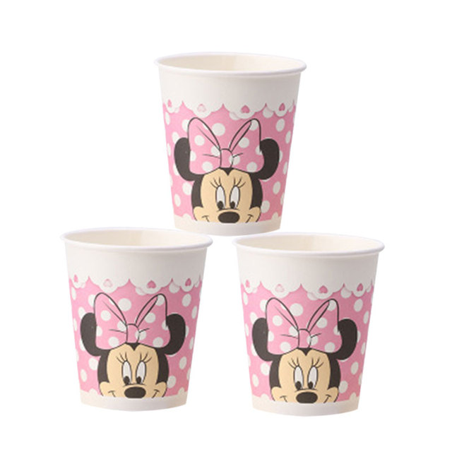 Dekoracja na Baby Shower w stylu Minnie Mouse - nieprzeliczalne jednorazowe akcesoria stołowe dla dziewczynki na urodzinową imprezę dziecięcą - Wianko - 1