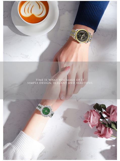 Damski zegarek kwarcowy luksusowy z wielokolorowym wykończeniem diamentowym - 2021 bestsellery z kategorii Zegarki - Wianko - 2