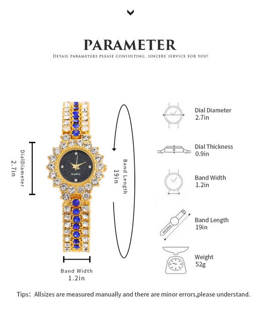 Damski zegarek kwarcowy luksusowy z wielokolorowym wykończeniem diamentowym - 2021 bestsellery z kategorii Zegarki - Wianko - 1