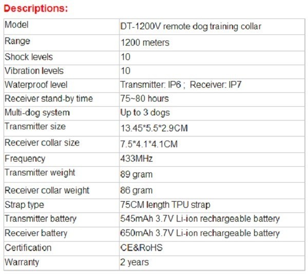 Obroża szkoleniowa JANPET dla myśliwych – elektroniczna obroża dla psów o zasięgu 1200 m, wodoodporna - Wianko - 1