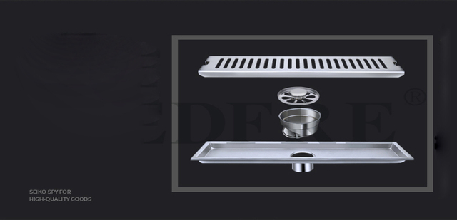 Drenaż liniowy prysznicowy LEDFRE 10-100CM stal nierdzewna podłoga kwadratowy syfon prysznicowy długa pokrywa do łazienki - Wianko - 29