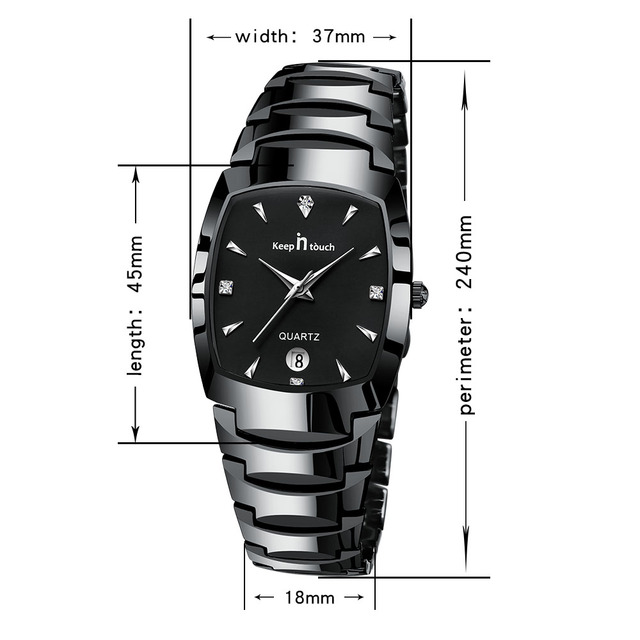 Zegarek kwarcowy luksusowej pary wodoodporny sukienka dla mężczyzn i kobiet - Wianko - 3