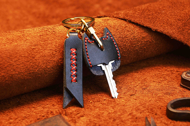 Brelok skórzany futerał na klucze w kształcie nietoperza, handmade, dla mężczyzn, EASYANT - Wianko - 3