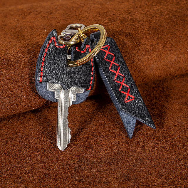 Brelok skórzany futerał na klucze w kształcie nietoperza, handmade, dla mężczyzn, EASYANT - Wianko - 2