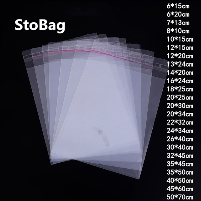 Plastikowe torby StoBag 200 sztuk - małe, długie, przezroczyste, płaskie, otwarte, idealne na cukierki i ciasteczka, do pakowania prezentów na wesele i DIY - Wianko - 8