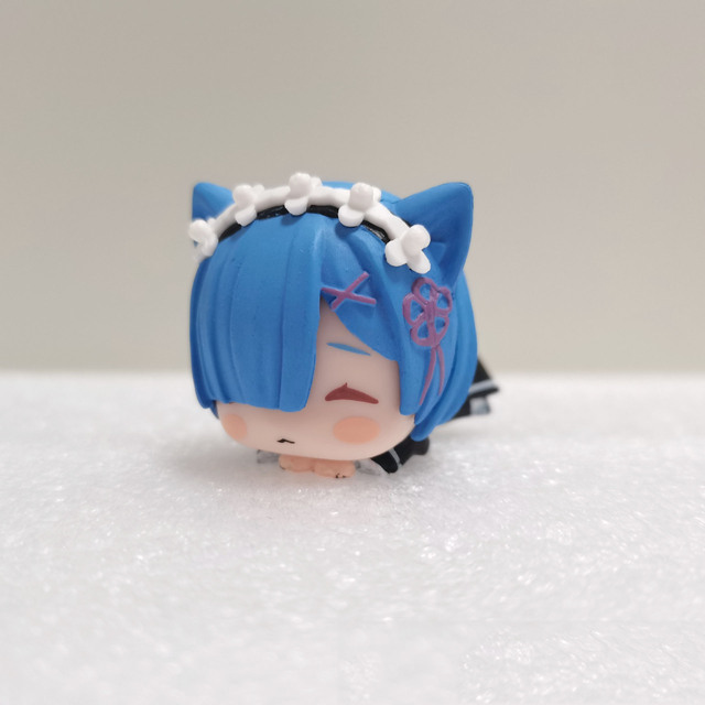 Figurki Cute Anime Re: życie w innym świecie od zera - zestaw 4 szt./zest. Rem, Ram, Emilia z PVC dla kota - Wianko - 7