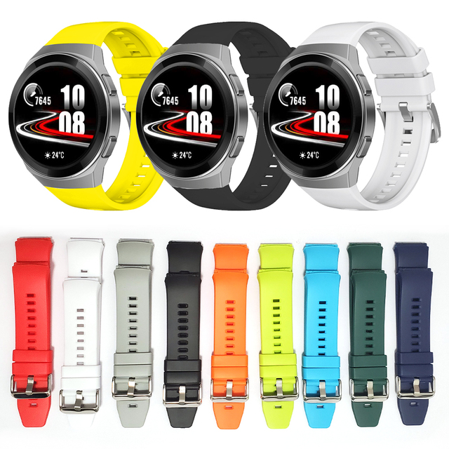 Zamów pasek sportowy z wymiennym silikonowym paskiem na rękę do zegarka Huawei GT 2e - jednolity kolor - Wianko - 1