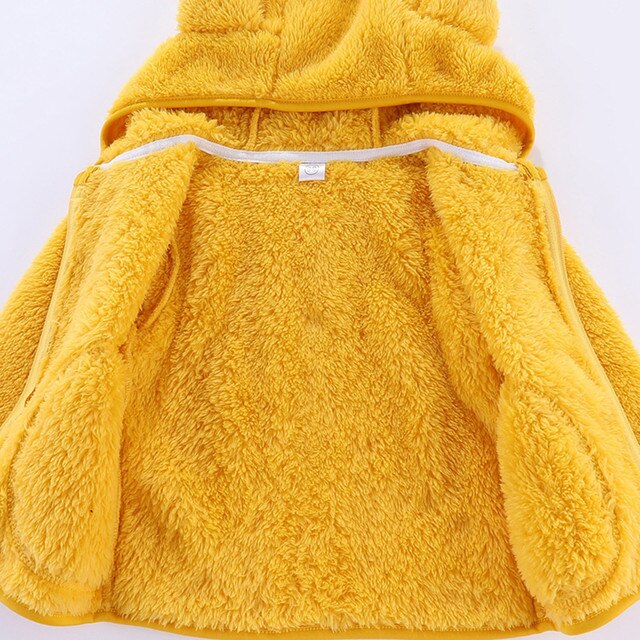 Dziecięca flanelowa kurtka z kapturem zimowa ocieplana, dla dziewczyn i chłopców - Wianko - 31