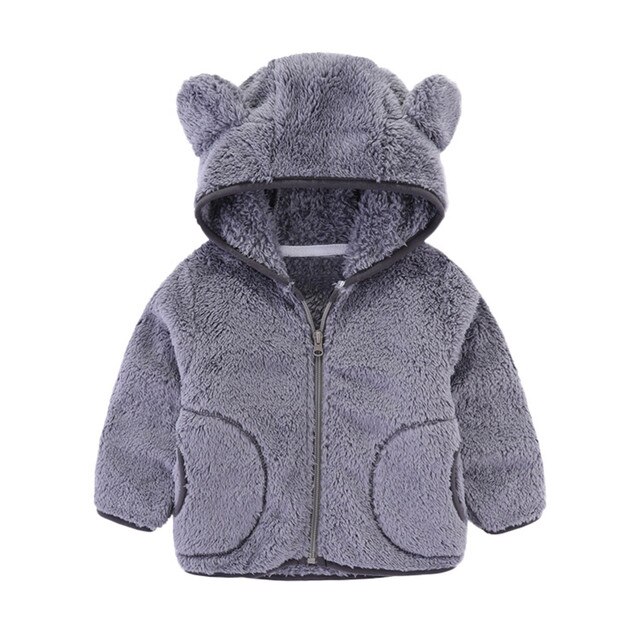 Dziecięca flanelowa kurtka z kapturem zimowa ocieplana, dla dziewczyn i chłopców - Wianko - 10