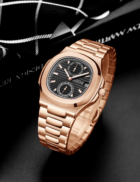 Męski zegarek cyfrowy DIDUN marki Top biznesowy wojskowy kwarcowy chronograf ze stalowym paskiem - Wianko - 8