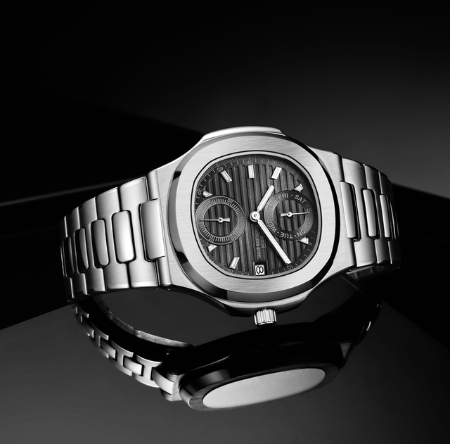 Męski zegarek cyfrowy DIDUN marki Top biznesowy wojskowy kwarcowy chronograf ze stalowym paskiem - Wianko - 4