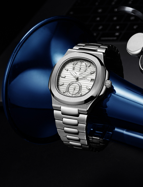 Męski zegarek cyfrowy DIDUN marki Top biznesowy wojskowy kwarcowy chronograf ze stalowym paskiem - Wianko - 2