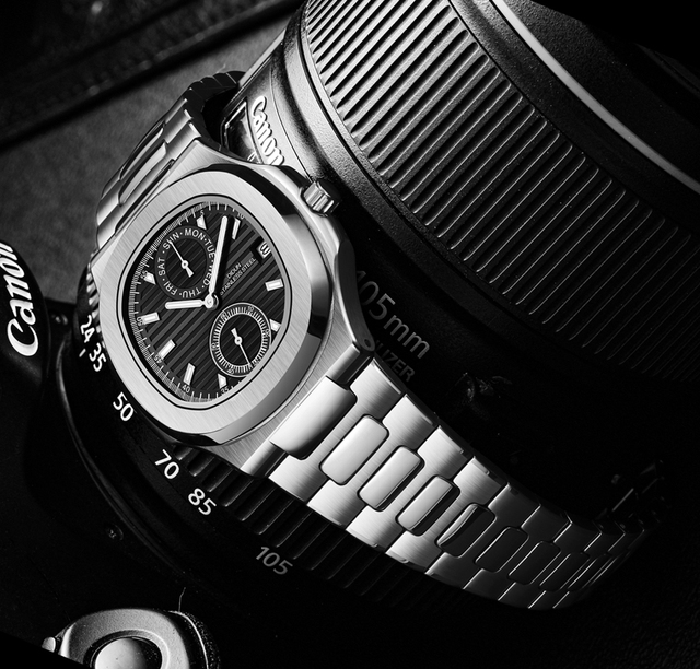 Męski zegarek cyfrowy DIDUN marki Top biznesowy wojskowy kwarcowy chronograf ze stalowym paskiem - Wianko - 5