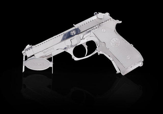 NANYUAN 3D Puzzle - BERETTA 92 pistolet, model wojskowy, metalowy zestaw montażowy, DIY, laserowe wycinanie, zabawka dla dorosłych - Wianko - 7