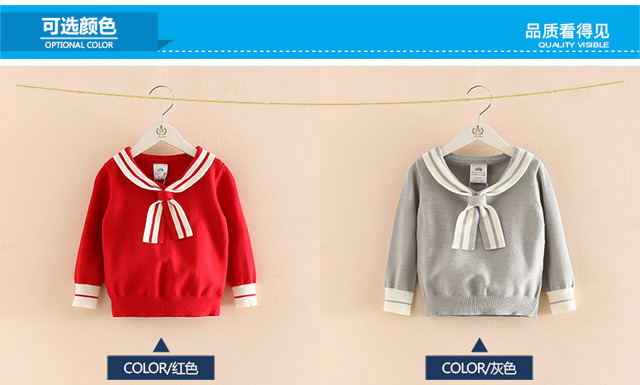 Sweter dla dzieci bawełniany styl Preppy uczeń – 2021 kolekcja jesień/zima (2-12 lat) - Wianko - 4