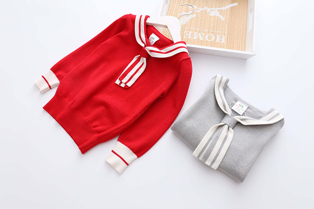 Sweter dla dzieci bawełniany styl Preppy uczeń – 2021 kolekcja jesień/zima (2-12 lat) - Wianko - 9