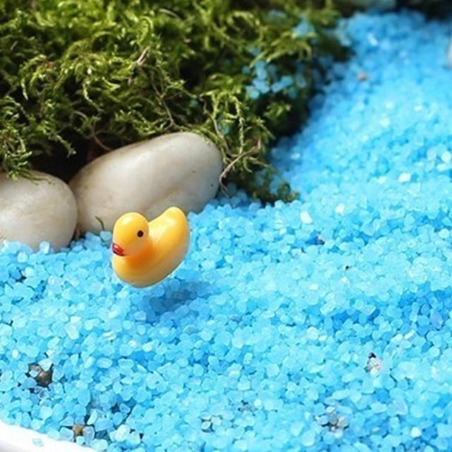 Niebieski piasek do miniaturowego bajkowego ogródka Terrarium z mchem - drobna cząstka wystrój rzemiosła Bonsai - 4x7.5cm - Wianko - 5
