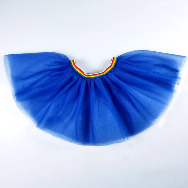 Niebieska spódnica tutu dla dziewczynki z motywem księżniczki. Sukienka na bal urodzinowy - Wianko - 3