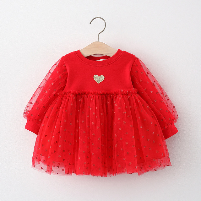 Sukienka jesienno-bawełniana dla niemowląt i dzieci - piękne, modne, dla małych księżniczek - Wianko - 1