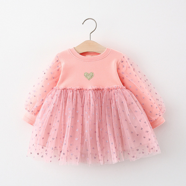 Sukienka jesienno-bawełniana dla niemowląt i dzieci - piękne, modne, dla małych księżniczek - Wianko - 2