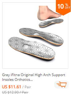 Oryginalne szare wkładki orthotic memory gąbka iFitna do butów wspierające łuki stóp dla mężczyzn i kobiet z płaskostopiem - Wianko - 46
