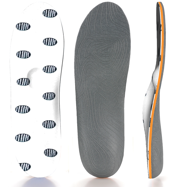 Oryginalne szare wkładki orthotic memory gąbka iFitna do butów wspierające łuki stóp dla mężczyzn i kobiet z płaskostopiem - Wianko - 5
