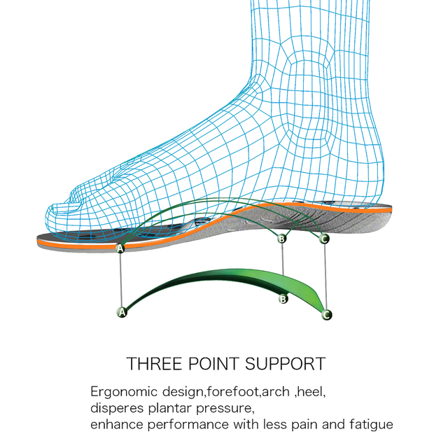 Oryginalne szare wkładki orthotic memory gąbka iFitna do butów wspierające łuki stóp dla mężczyzn i kobiet z płaskostopiem - Wianko - 8