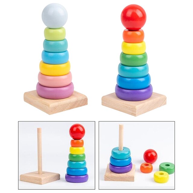 Drewniany sorter zabawek i kształtów dla małych dzieci - zabawki do budowania - Wianko - 5