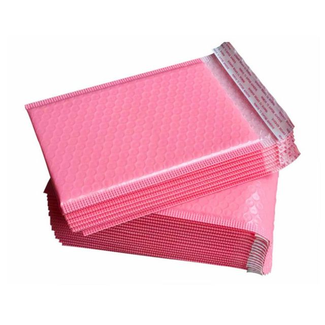 Koperty torby Pink Bubble Mailer 100 sztuk/partia wyściełane perlmozaiką samoklejące prezent obecna dla książek i czasopism - Wianko - 2