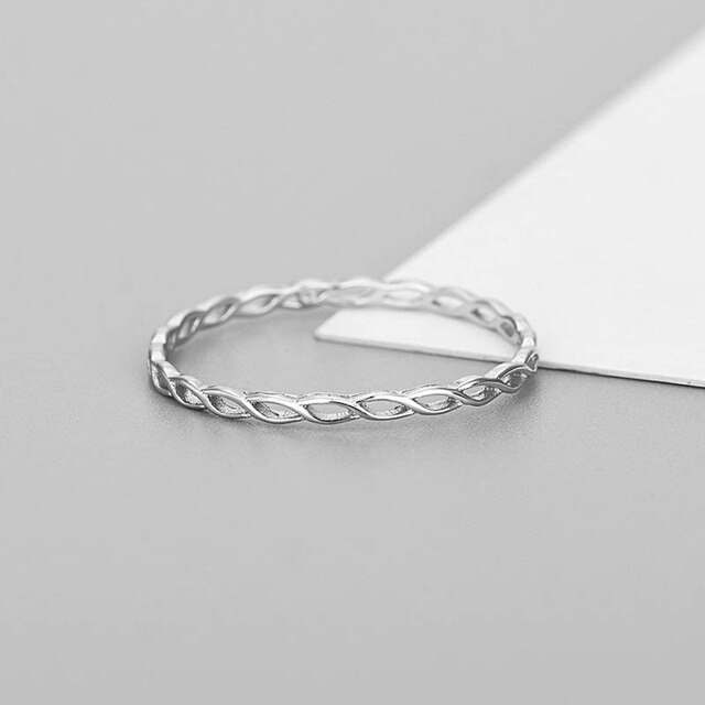 Pierścień serce 925 Sterling Silver - 2021, cienki, prosty, słodki, kobiecy, koreański styl - Wianko - 33
